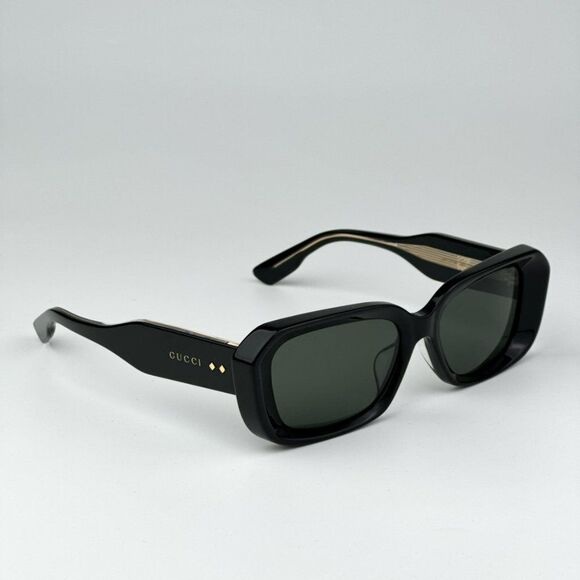NEW Gucci GG1531SK 001 Black Grey Unisex Rectangle Sunglasses GG 1531SK main image 6